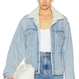 ERL x Levi's Denim Sherpa Lined Trucker Jacket - Size=S